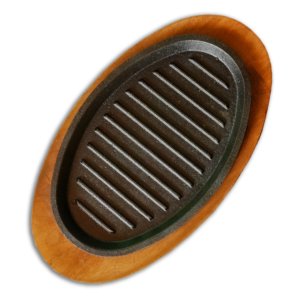 Cast Iron Sizzler 8 Inch .